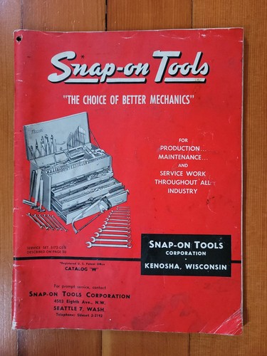 Vintage 1958 snap - snap-on, tools